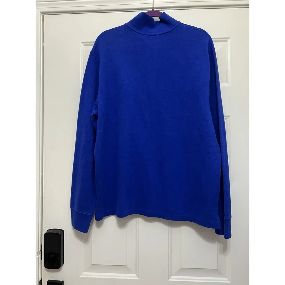 Polo‎ Ralph Lauren Men's Estate Sapphire Blue Quarter Zip Pullover Large Preppy